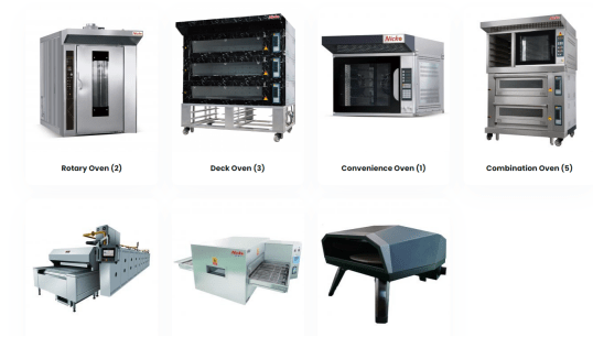 electric rotary ovens produced in China